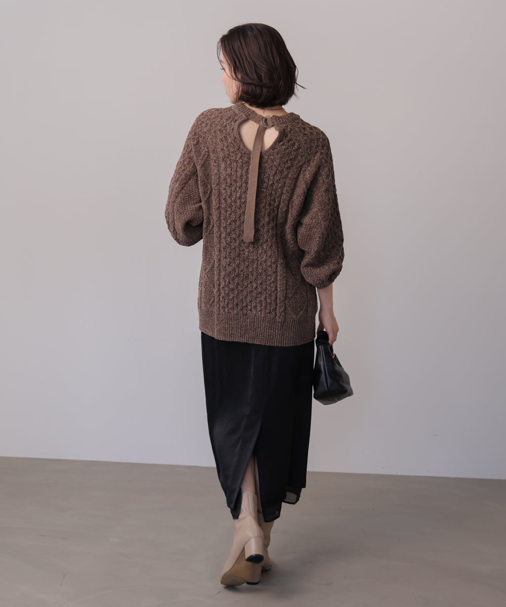 【WEB限定】モールケーブルニット