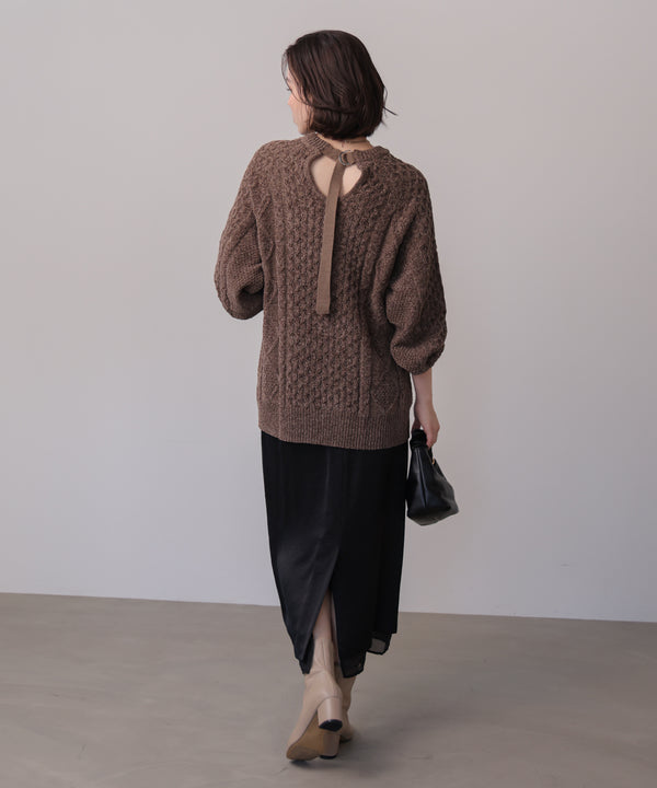 【WEB限定】モールケーブルニット