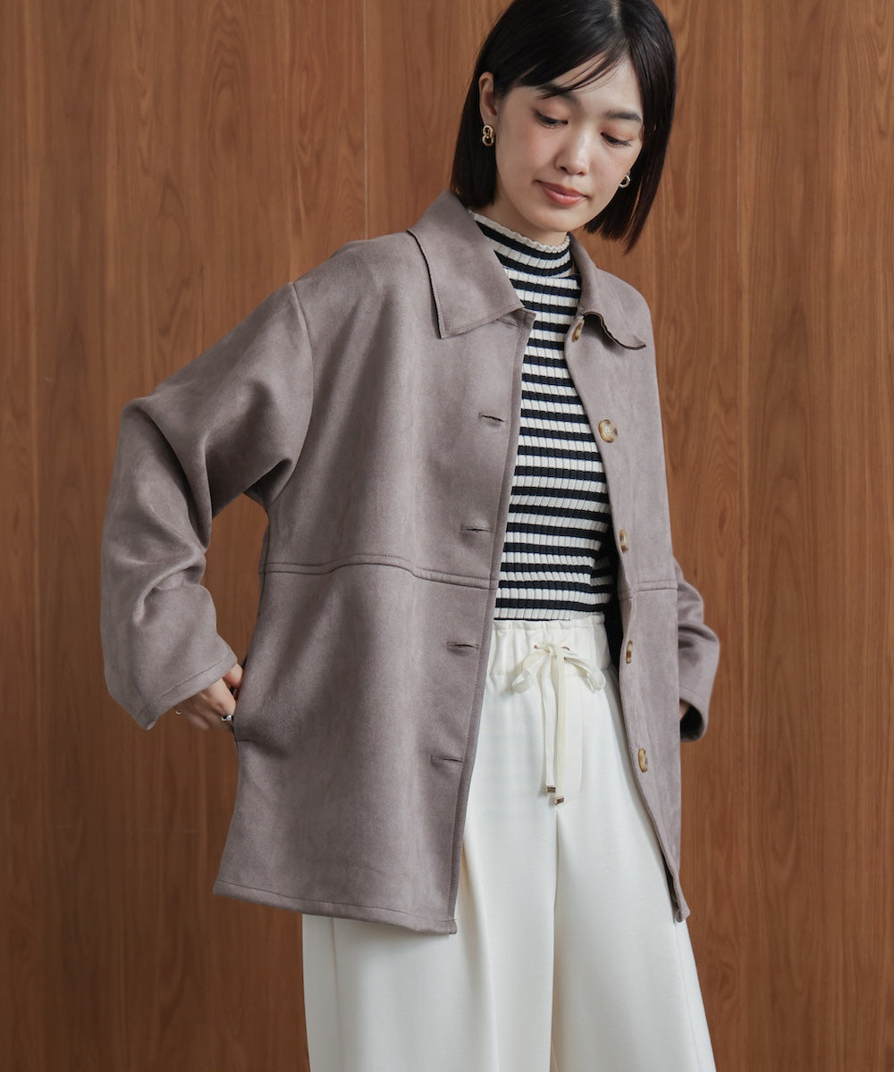 WEB限定】ステンカラースエードジャケット