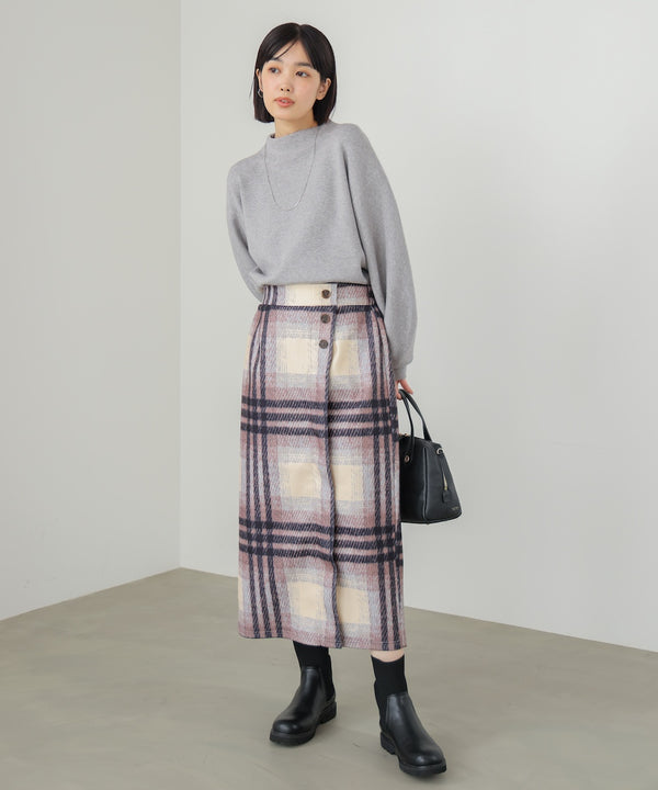 ウール調ストレッチタイトスカート