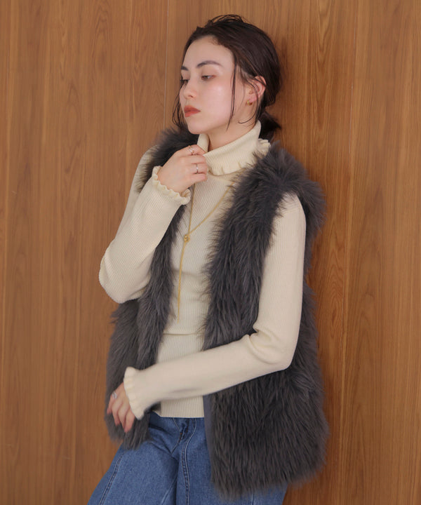 フリルリブニットタートル