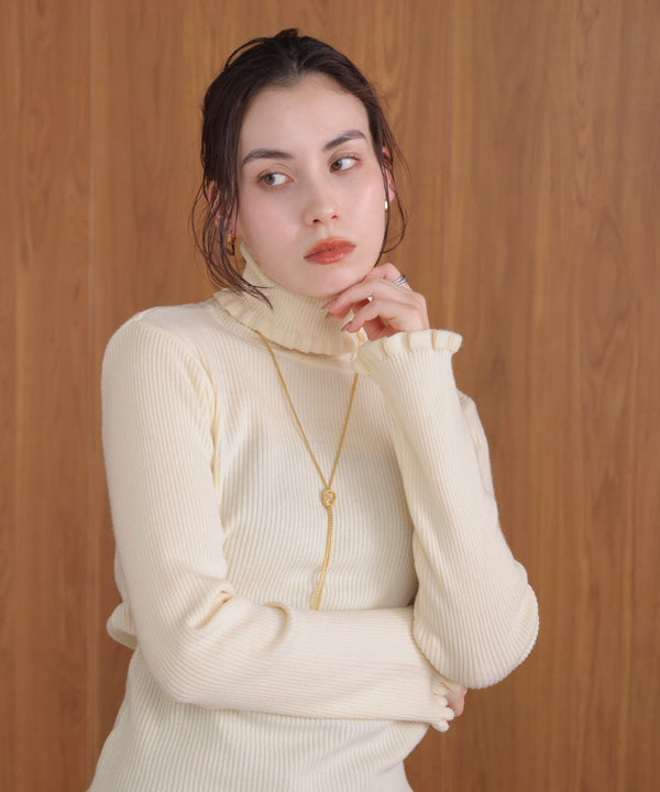 フリルリブニットタートル