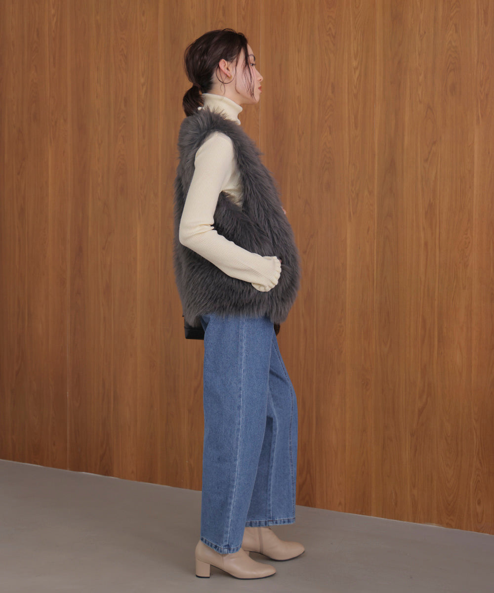 フリルリブニットタートル