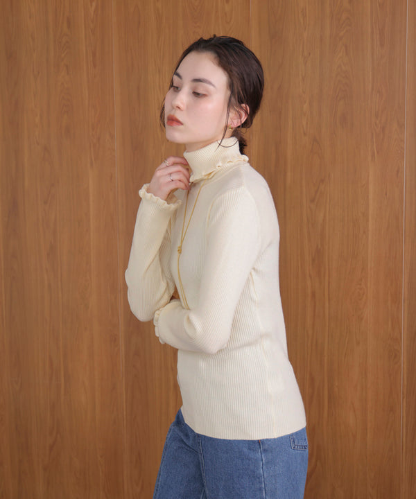 フリルリブニットタートル