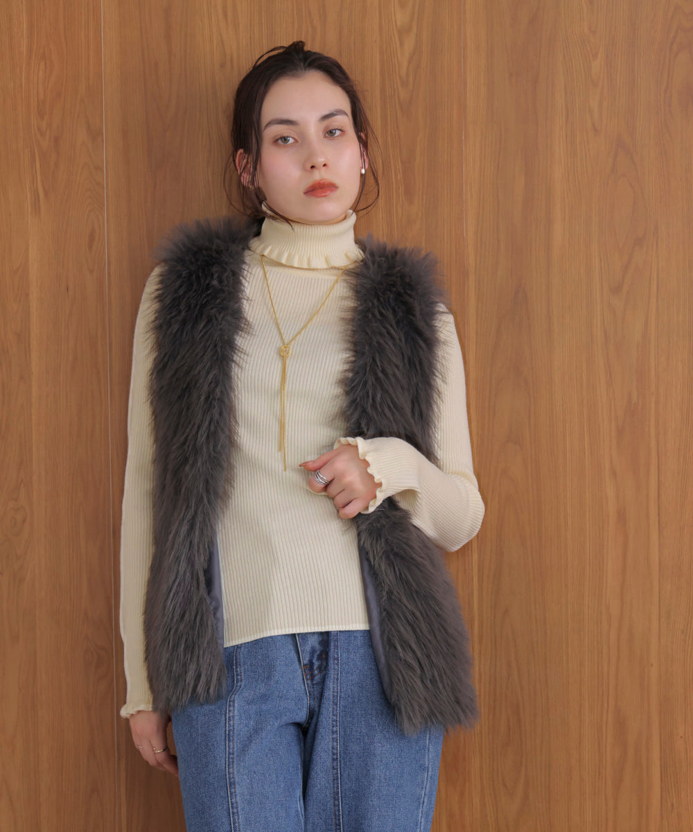 フリルリブニットタートル