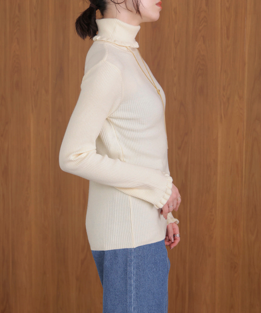 フリルリブニットタートル