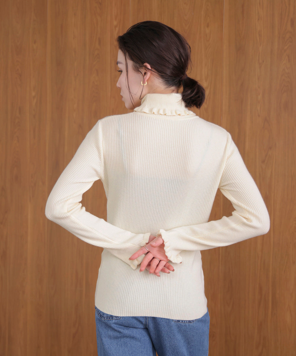 フリルリブニットタートル