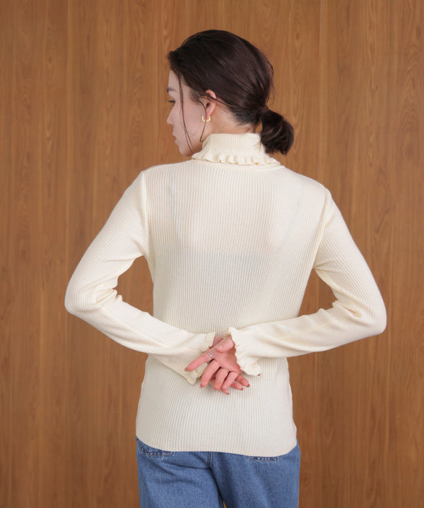 フリルリブニットタートル