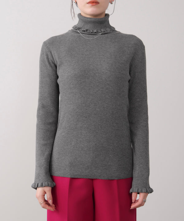 フリルリブニットタートル