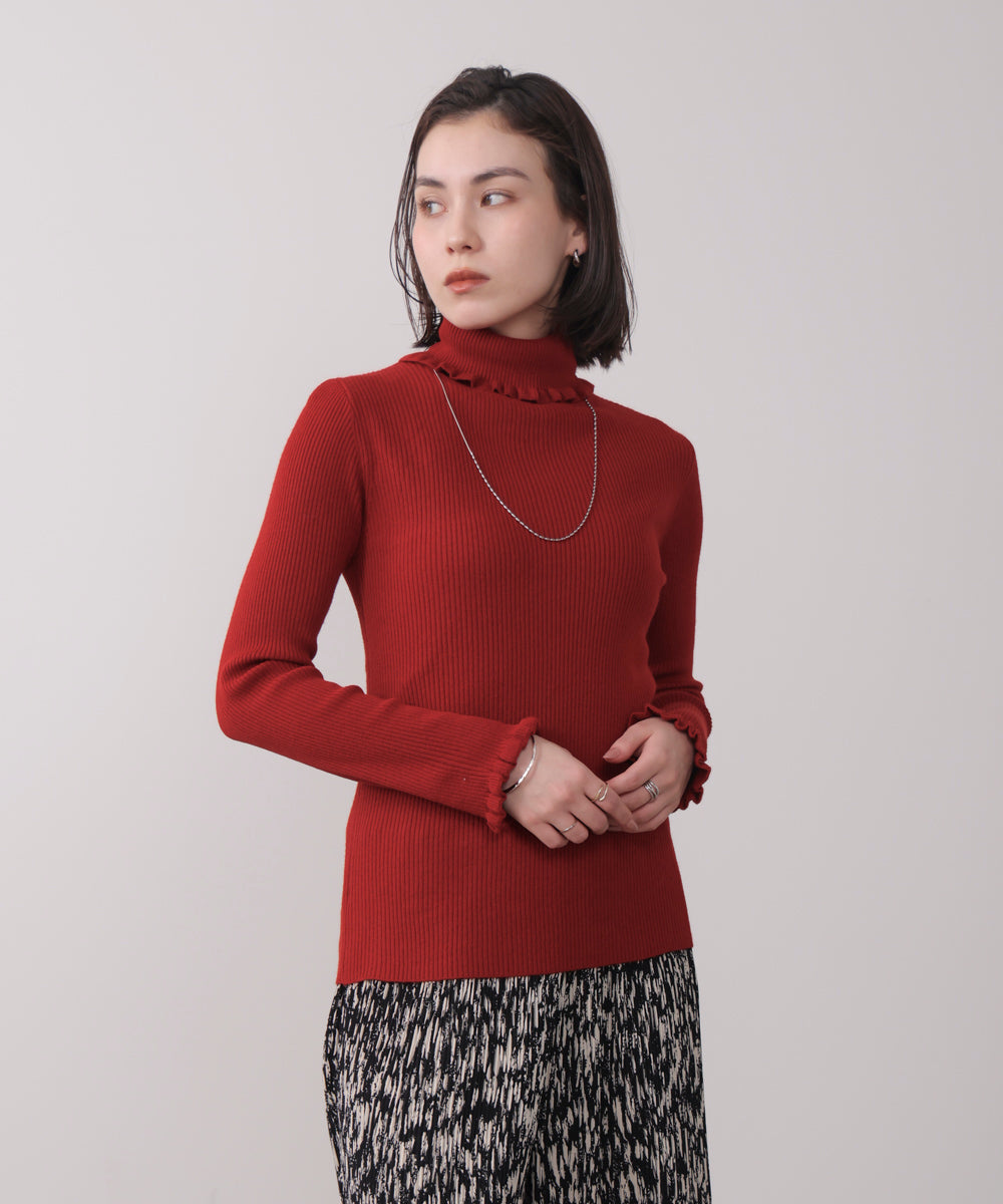 フリルリブニットタートル