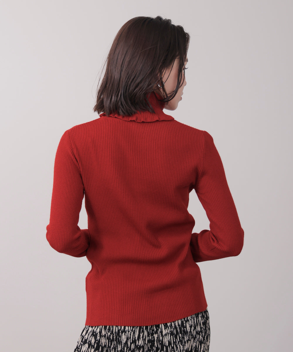 フリルリブニットタートル