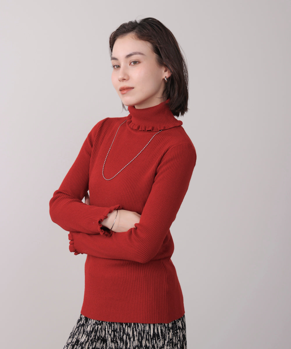 フリルリブニットタートル