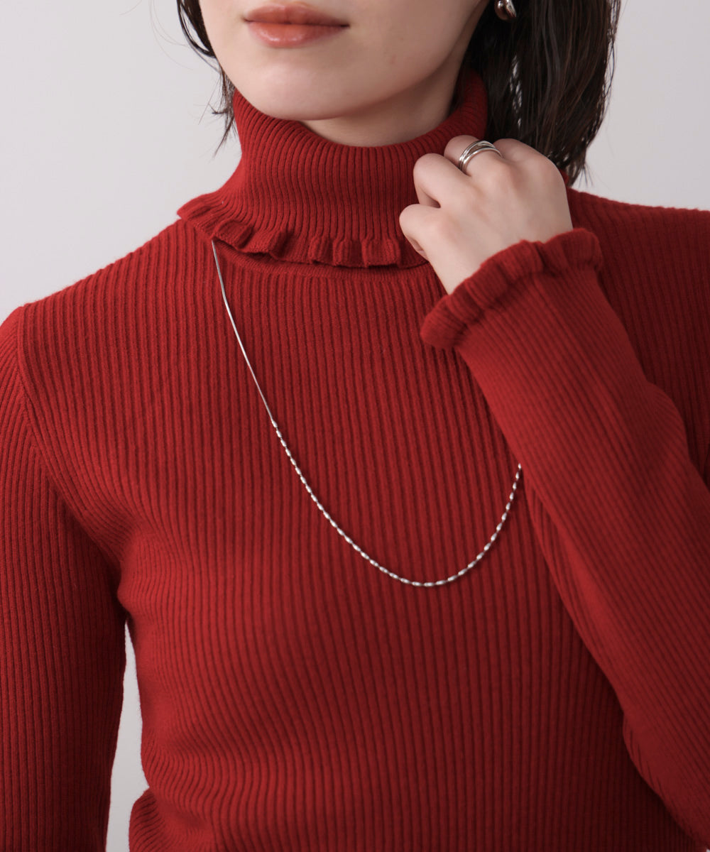 フリルリブニットタートル