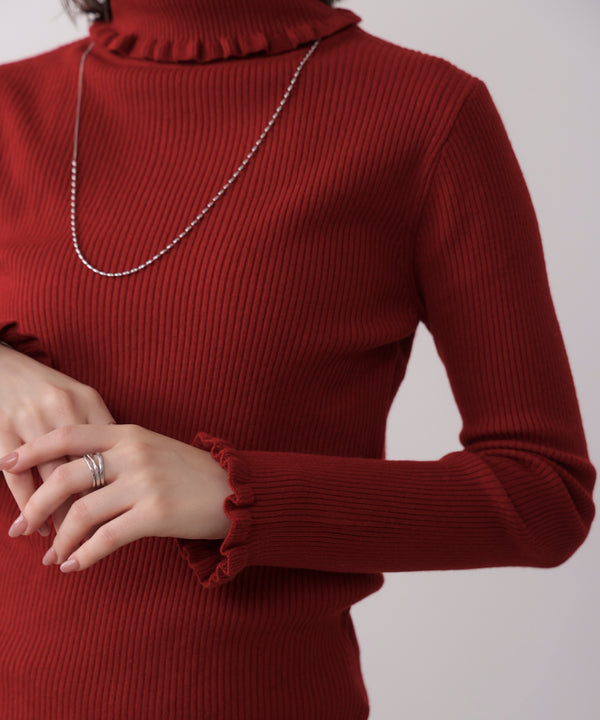 フリルリブニットタートル