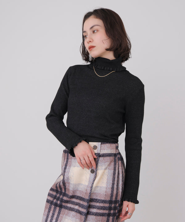 フリルリブニットタートル