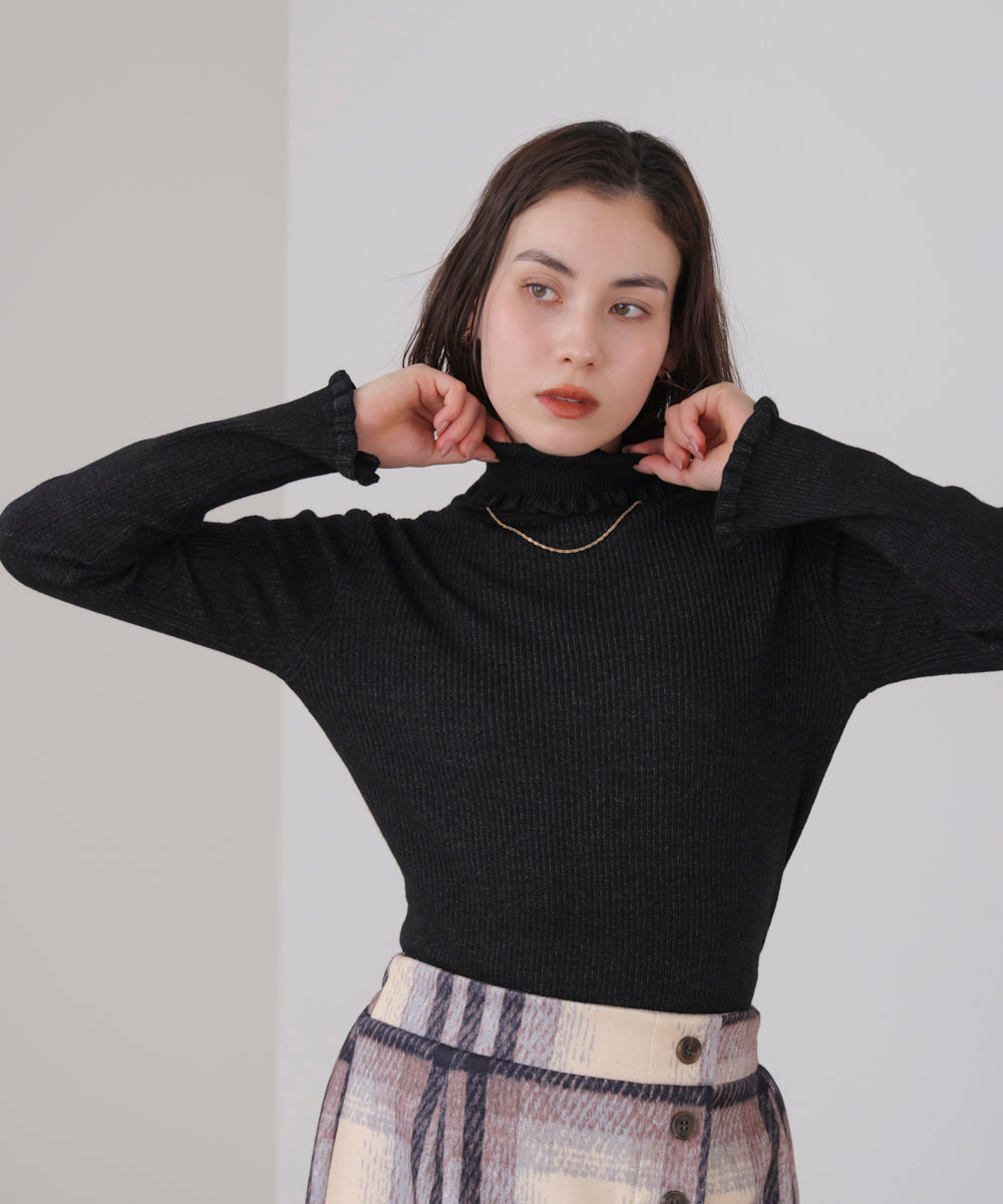 フリルリブニットタートル