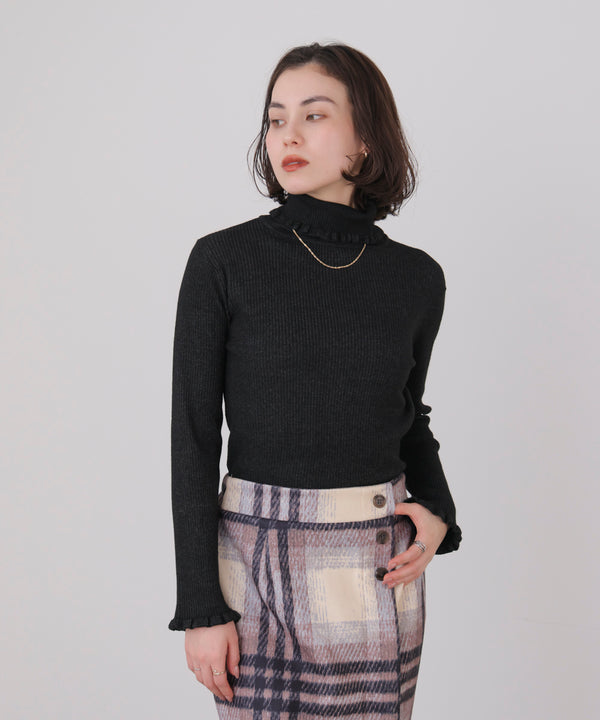 フリルリブニットタートル