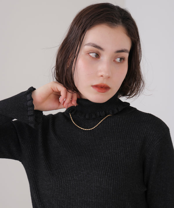 フリルリブニットタートル