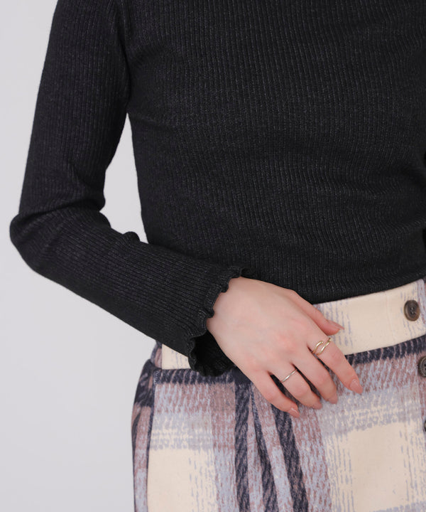 フリルリブニットタートル