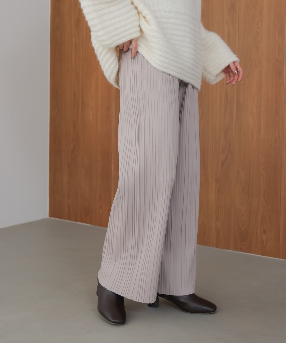 起毛プリーツパンツ