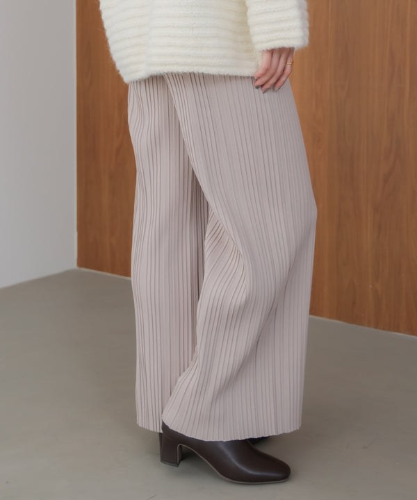 起毛プリーツパンツ