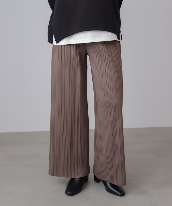 起毛プリーツパンツ