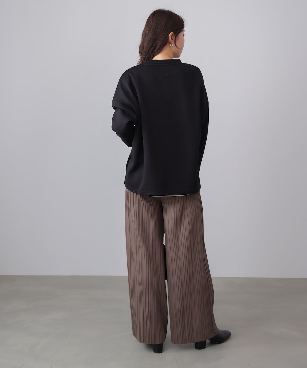 起毛プリーツパンツ