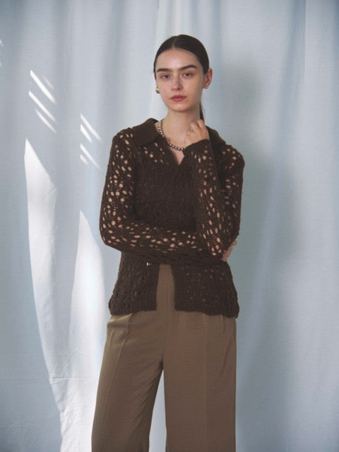 MOHAIR POLO KNIT CD(ﾓﾍｱﾎﾟﾛﾆｯﾄｶｰﾃﾞ)