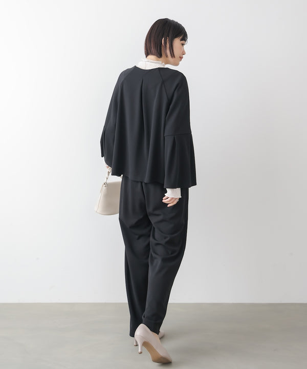 カットジョーゼットストレートパンツ