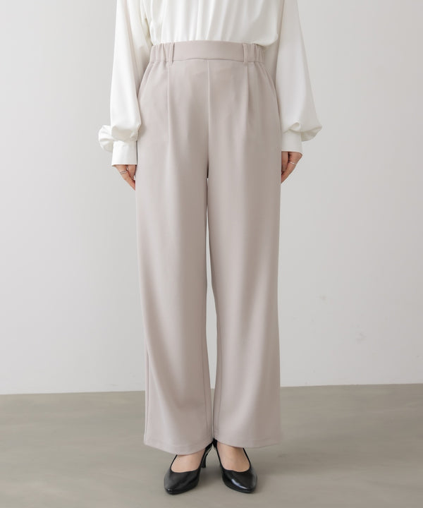 カットジョーゼットストレートパンツ