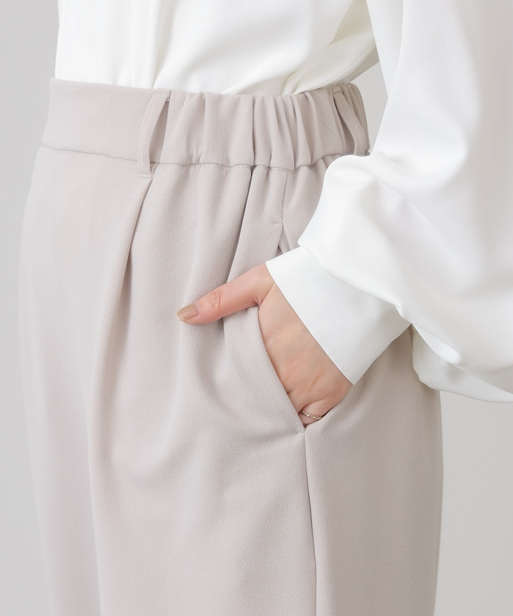 カットジョーゼットストレートパンツ