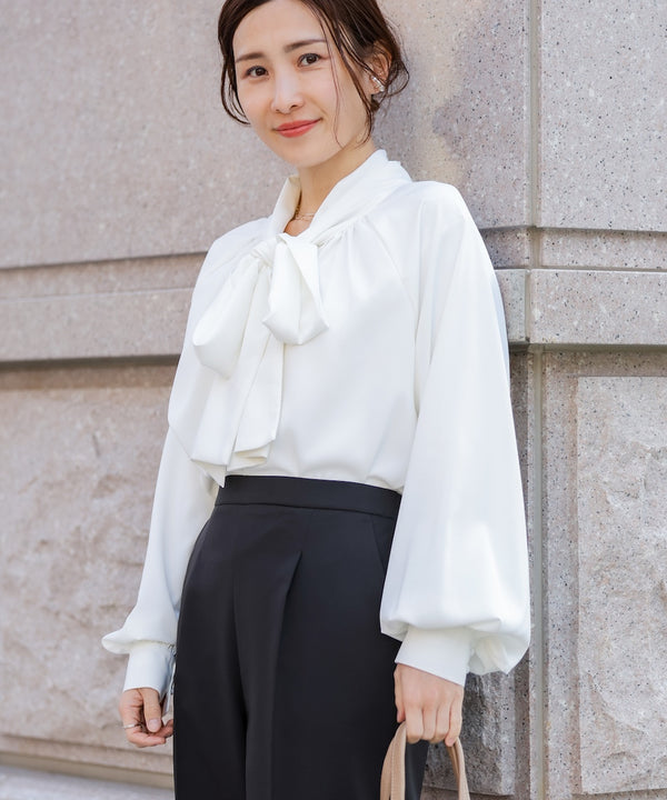 “はあちゅうコラボceremonystyle” ボウタイデザインブラウス