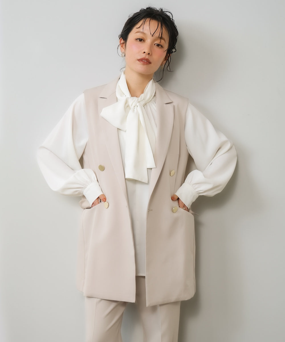 “はあちゅうコラボceremonystyle” ボウタイデザインブラウス