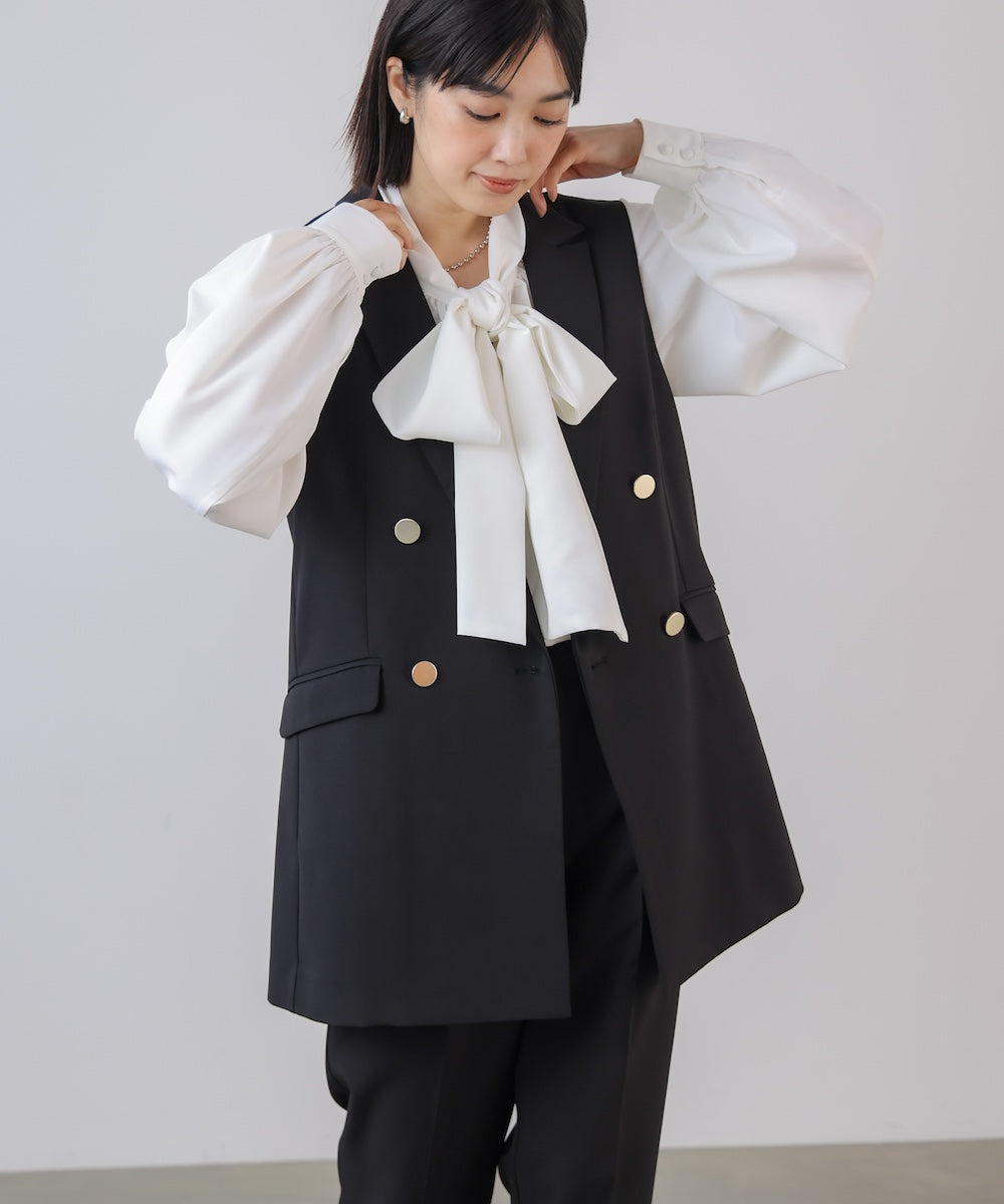 “はあちゅうコラボceremonystyle” ボウタイデザインブラウス