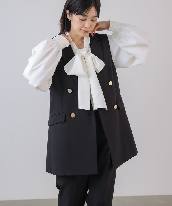 “はあちゅうコラボceremonystyle” ボウタイデザインブラウス