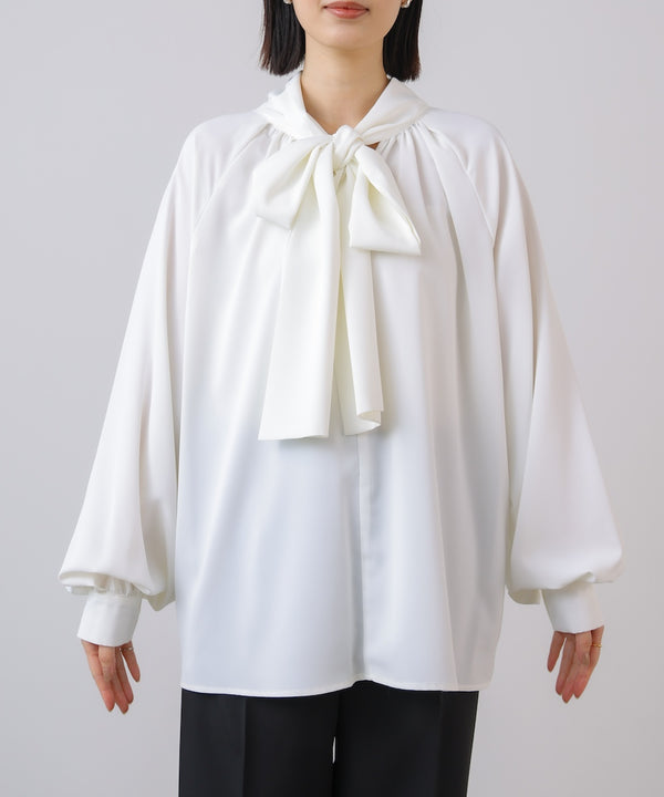 “はあちゅうコラボceremonystyle” ボウタイデザインブラウス