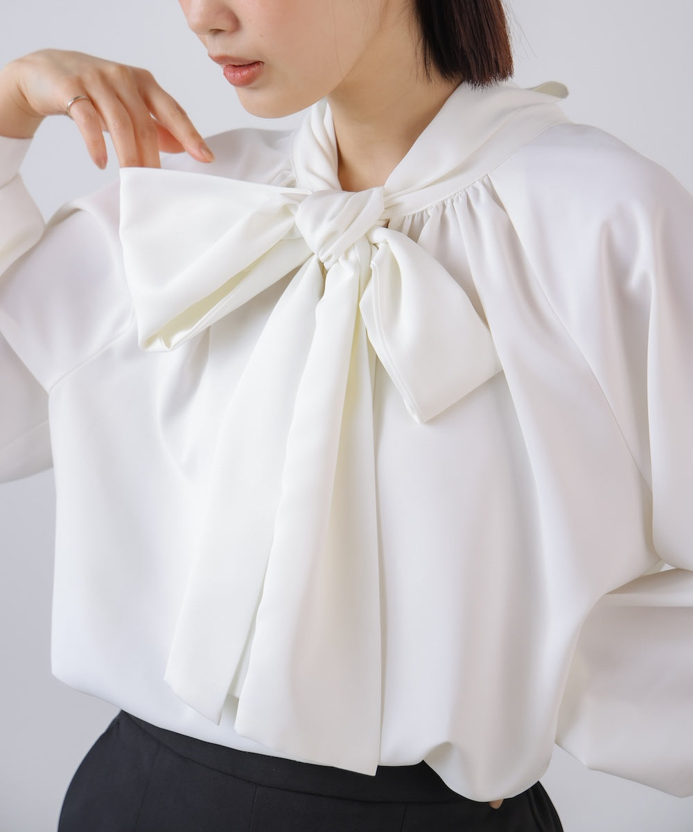 “はあちゅうコラボceremonystyle” ボウタイデザインブラウス