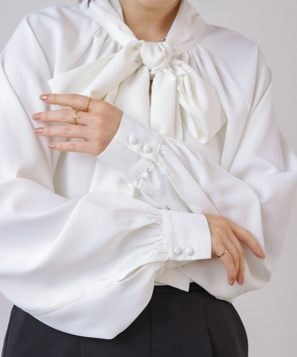 “はあちゅうコラボceremonystyle” ボウタイデザインブラウス