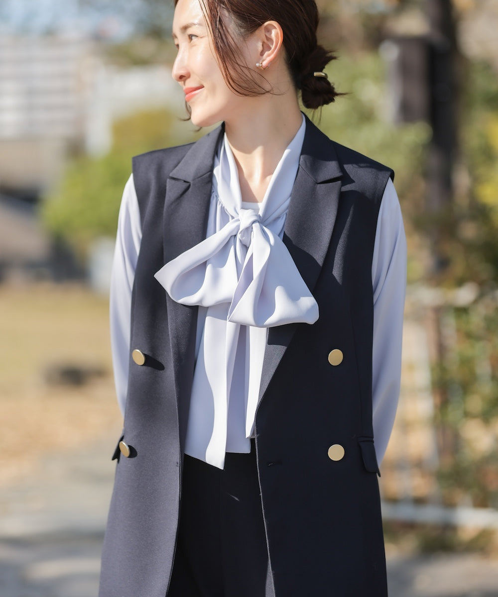 “はあちゅうコラボceremonystyle” ボウタイデザインブラウス