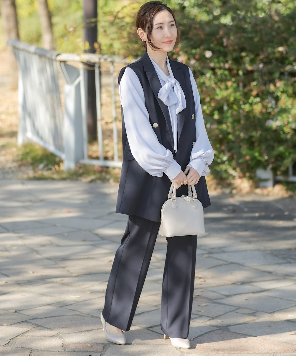 “はあちゅうコラボceremonystyle” ボウタイデザインブラウス