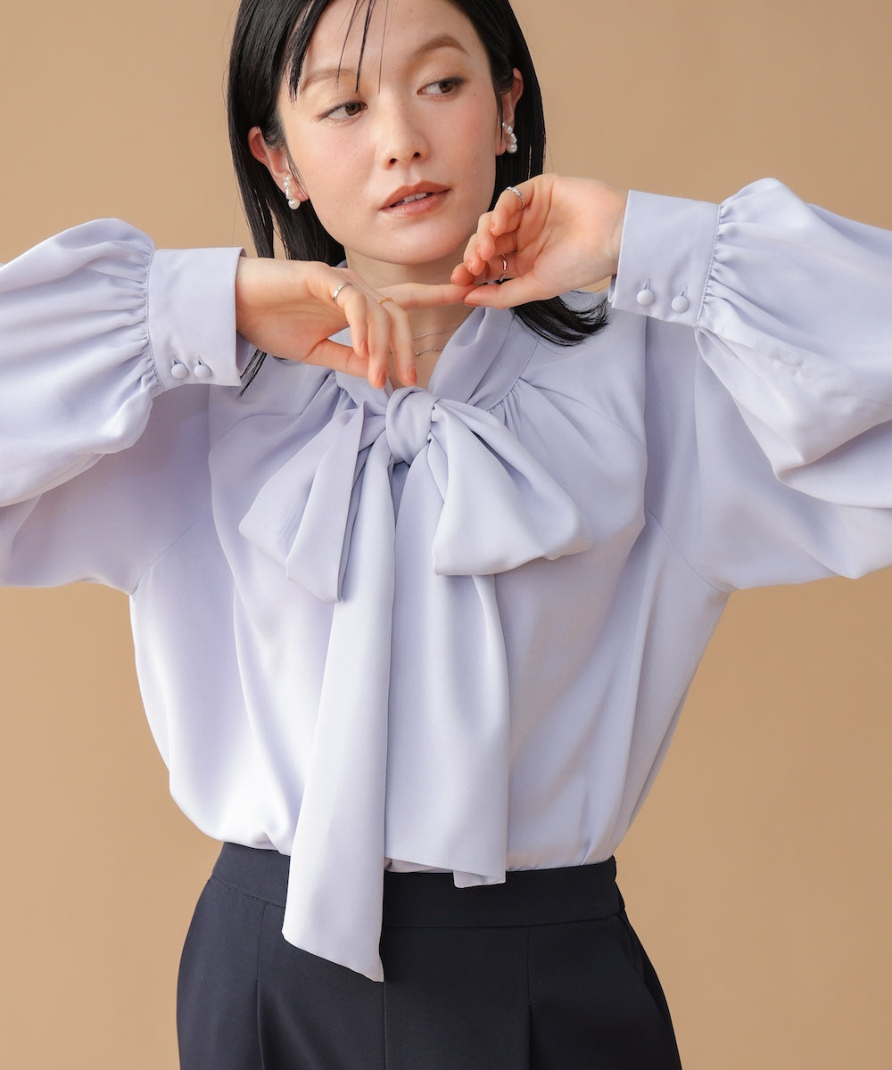 “はあちゅうコラボceremonystyle” ボウタイデザインブラウス