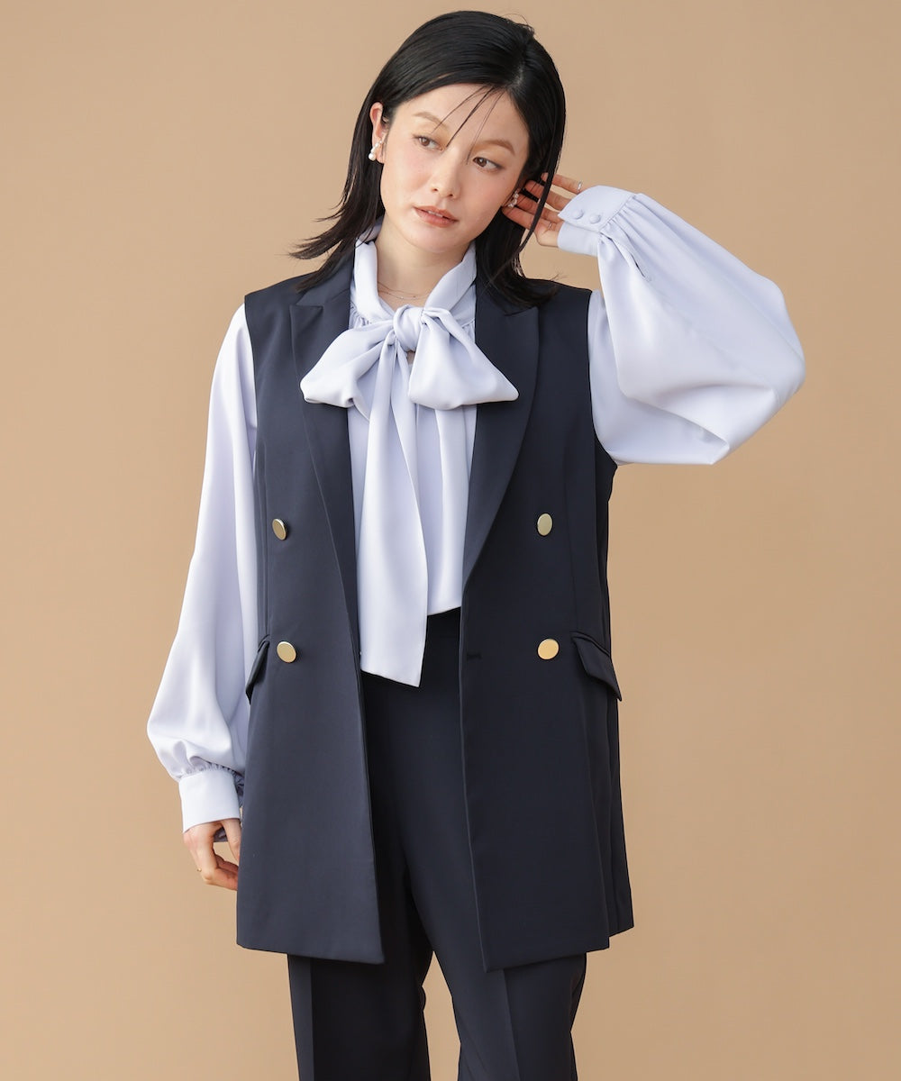 “はあちゅうコラボceremonystyle” ボウタイデザインブラウス