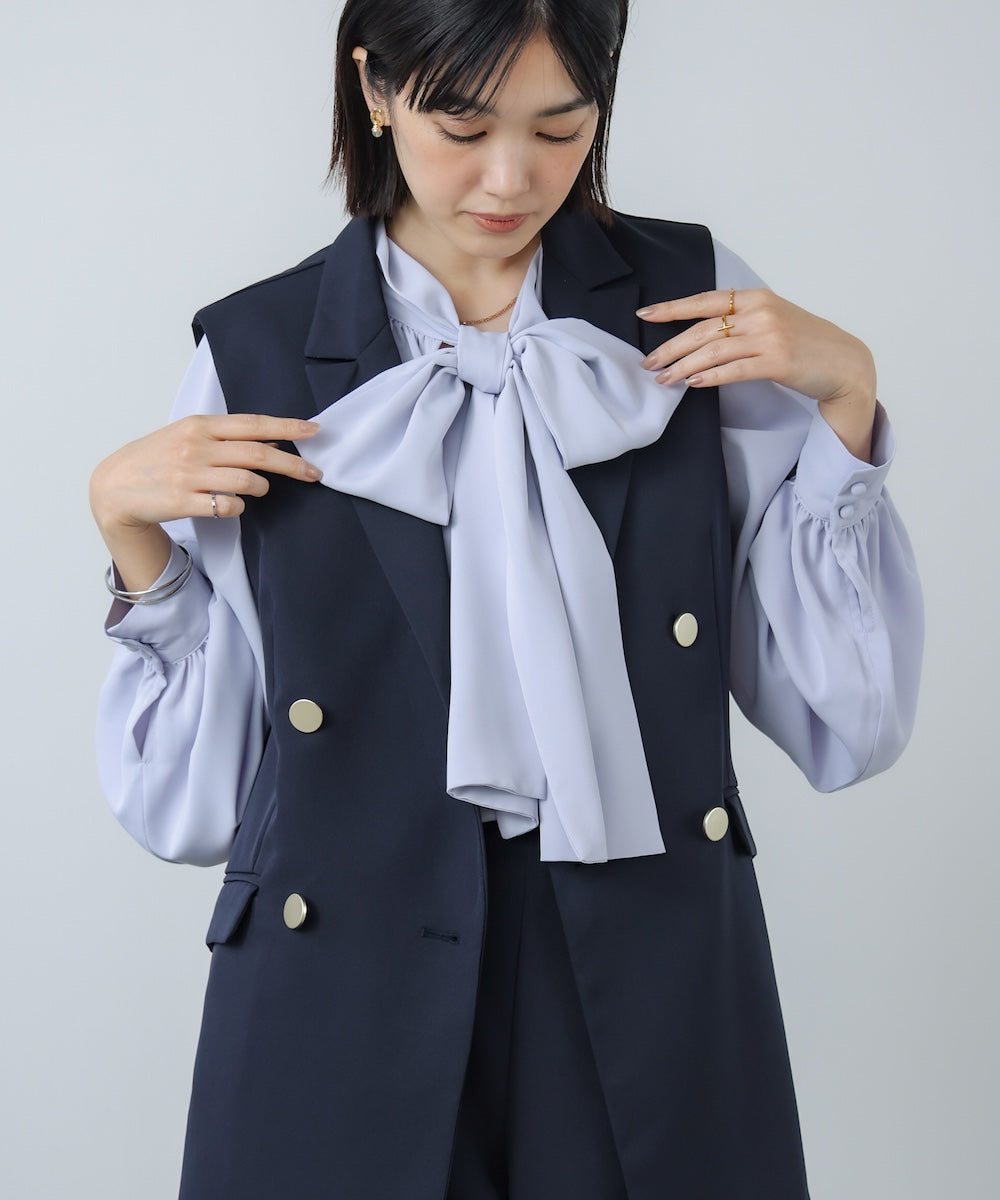 “はあちゅうコラボceremonystyle” ボウタイデザインブラウス