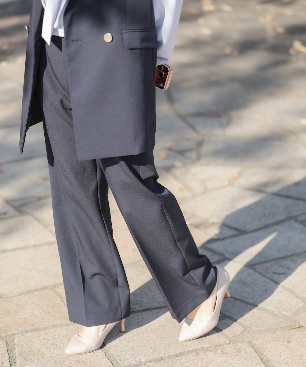 “はあちゅうコラボceremonystyle”ストレッチテーパードパンツ