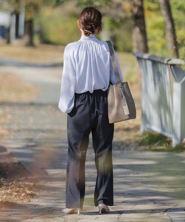 “はあちゅうコラボceremonystyle”ストレッチテーパードパンツ