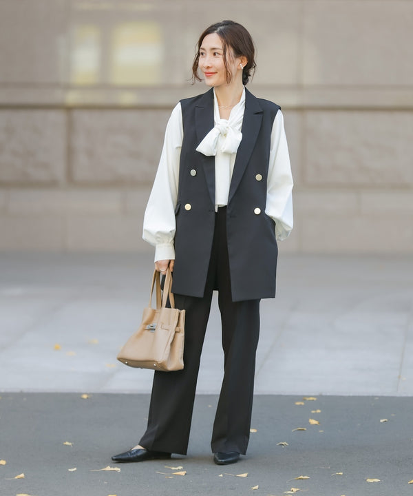 “はあちゅうコラボceremonystyle”ストレッチテーパードパンツ