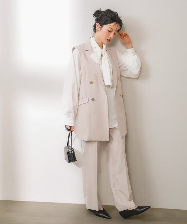 “はあちゅうコラボceremonystyle”ストレッチテーパードパンツ