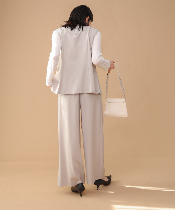 “はあちゅうコラボceremonystyle”ラップワイドパンツ