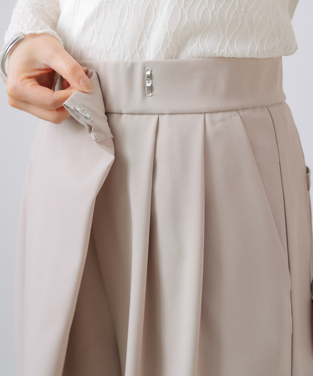 “はあちゅうコラボceremonystyle”ラップワイドパンツ