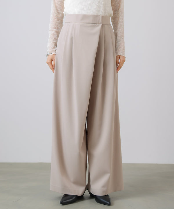 “はあちゅうコラボceremonystyle”ラップワイドパンツ